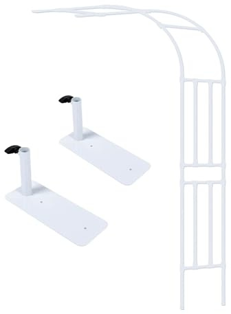 ZCFLWR Treillis pour rosiers en Demi-Arche avec Base, Arche à moitié latérale Contre Le Support Mural en Acier, pergola décorative d'extérieur pour Plantes grimpantes, pour Jardin, terrasse, Cour (