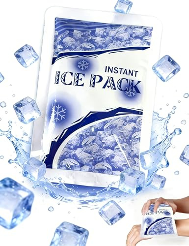 Bolsa de Hielo para Lesiones, 2 Piezas ice pack 17x12cm, Bolsa Frio Instantaneo para Aliviar el Dolor, Hinchazón, Inflamación, Esguinces, Dolor de Muelas, para Deportistas y Actividades al Aire Libre