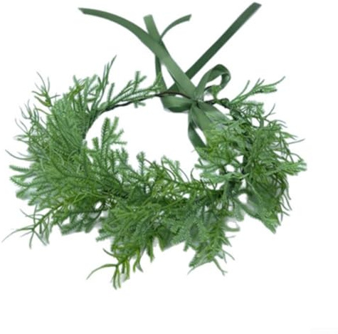 PureBowlic Boho löv brudblomma krona justerbart pannband, för grön blommig design för bröllop festivaler och fester lätt plastkrans huvudprydnad för kvinnor brudar