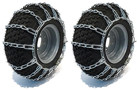 The ROP Shop Paar 2 Link Tire Ketten 15 x 6.00 x 6 Für MTD/Cub Cadet Rasenmäher Traktor Rider