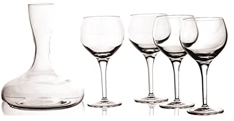 Decanter + 4 bicchieri.