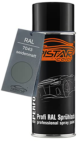 TRISTARcolor RAL 7043 Verkehrsgrau B seidenmatt Lack Spraydose | Sprühdose 400 ml, schnelltrocknend