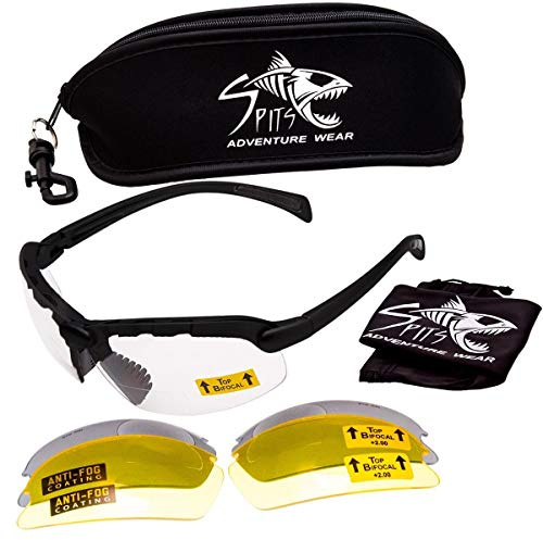 Spits C2 Top and Bottom Focal Magnifier Kit, 6 Lens Kit (Frame Color: Matte Black, Magnifier: Bottom 3.00)