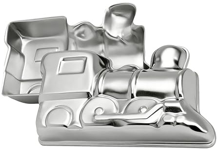 ZDYWY Moule à gâteau 3D en aluminium en forme de locomotive de train de 28 cm