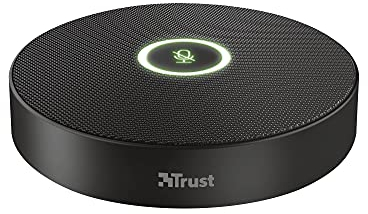 Trust IRIS Microfono Esteso per Iris Videocamera 4K per Videoconferenza Professionale, Supporto per un Massimo di 8 Persone, Cavo 10 m - Nero