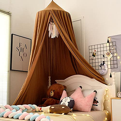 UTOBY Baldachin Kinderzimmer Baby Baldachin Betthimmel Mädchen & Junge Hängende Moskiton für Schlafzimmer Spielzimmer Dekor Waschmaschinenfest Höhe 250cm