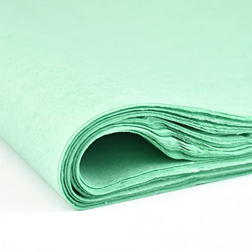20 x ark mintgrönt silkespapper (750 x 550 mm)