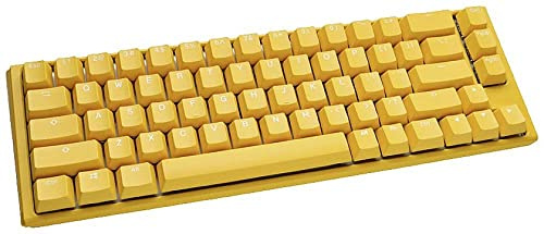 Ducky One 3 Yellow - Mechanische Gaming Tastatur Deutsches Layout im SF-Format (65% Keyboard) mit Cherry MX Speed Silver Switches, Hot-Swap-fähig und RGB-Beleuchtung