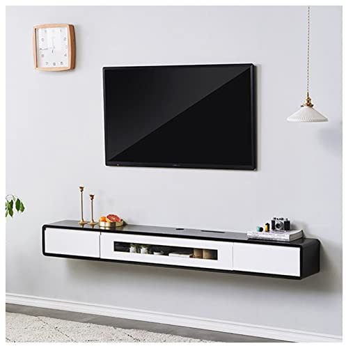 Floating TV Console Wall Mounted Under TV Stand Floating TV Console Entertainment Shelf Cabinet With Drawers And Storage For Living Room Bedroom Media Room (Color : C, Size : 120x24x20cm)