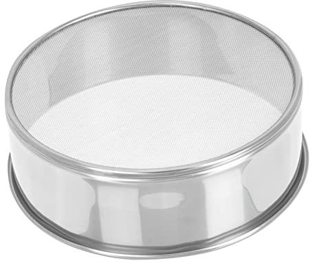 OFFSCH Stainless Steel Sieve Beach Small Sifter The Mesh Filter Mesh Strainer Sifter for Rocks Sand Soil Hand Strainer Tools Sifting Garden Tool Round Small Sieve