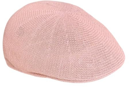 Barett Cap Herren Damen Schiebermütze Mesh Schirmmütze Atmungsaktiv Sommer Sonnenhut Baskenmütze Gatsby Newsboy Hat Flatcap Driving Cabbie Cap (DE/NL/SE/PL, Alphanumerisch, Einheitsgröße, Rosa)