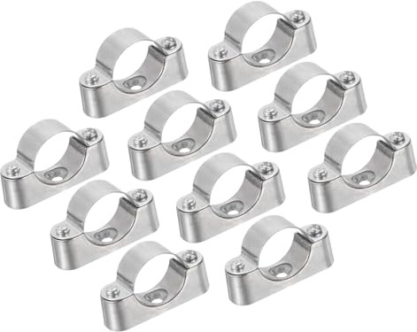 MACHSWON 32 mm Wandhalterung, Deckenhalterung, Rohrstütze, Ringaufhänger, Edelstahl, Rohrhalter, Halterung, Klemme, 10 Stück