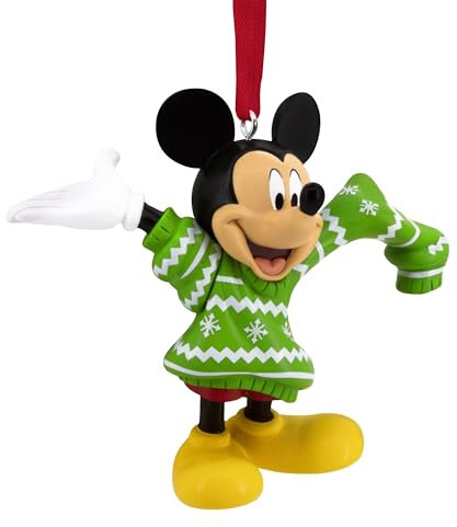 Hallmark Adorno de Mickey Mouse y Puente de Gran tamaño, decoración de árbol de Disney, Adorno Colgante de Disney, Adorno Colgante de Navidad, Regalos para Navidad