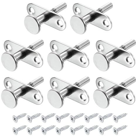 QUARKZMAN Chiavistelli a Spillo, 6,5x45mm/0,26x1,77 Chiusura a Stantuffo Bullone a Molla in Acciaio per Mobili Armadio Letto Porta, 8pz