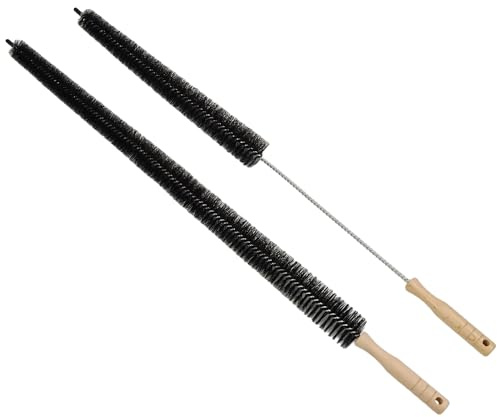 Armo® Heizkörperbürste, Lange Heizkörperbürste, robust, flexibel, mit Holzgriff, schmal, Lange Reichweite, Heizkörper-Staubwedel, Schmutz-Fusselentferner, 120 cm, 2 Stück