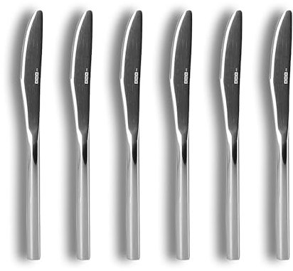 OGO LIVING - Set di 6 coltelli da dessert natura 20 cm in acciaio inox - 5014172