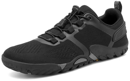Scarpe Barefoot, Scarpe a pianta Larga, Scarpe da Corsa, Scarpe Sportive, Adatte per Fitness, Trail Running, Passeggiate, Nero 39 EU.