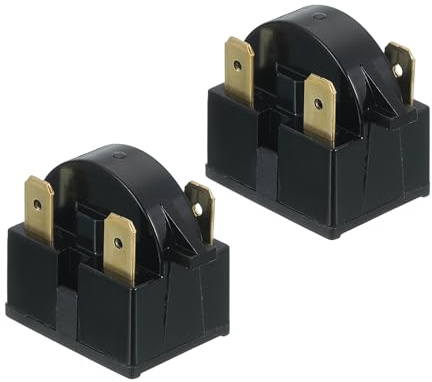 sourcing map 2pcs PTC Refrigerator Starter Relay, 4.7 Ohm 3 Pin Fridge Compressor Start Relay