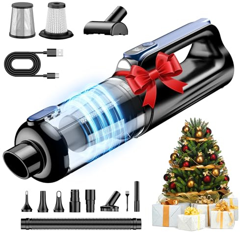 RADCLO Car Vacuum Cleaner Cordless Rechargeable, Built-In Under-Counter Kitchen Vacuum Cleaner (grey)