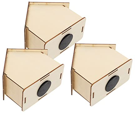 TOYANDONA 3 Stück Holz Spardosen in Hausform zum Bemalen und Basteln für Kinder Selbstgemacht Sparschwein Multifunktional zur Geldaufbewahrung und Feinmotorik