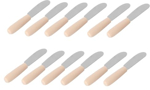 LIFKOME 10 Pièces Set de Couteaux Beurre Inox Ergonomiques pour Cuisine Spatules Légères Antiadhésives pour Tartinage et Pâtisserie