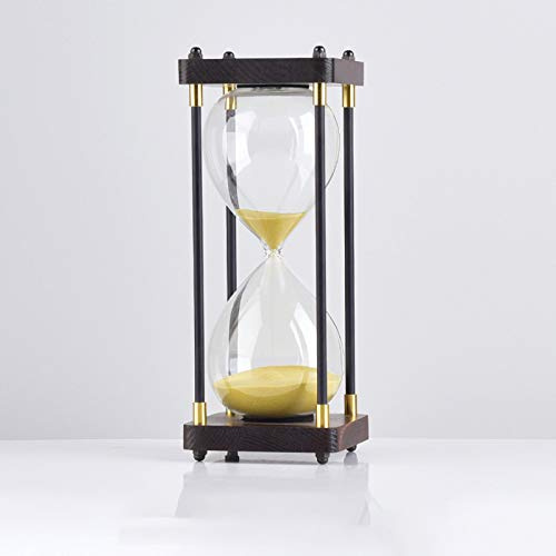 Clessidra, orologio a sabbia, timer da 30/45/60 minuti, clessidra in vetro, artigianato, decorazione in vetro for casa, studio, ufficio, regalo creativo(C,45 minutes)