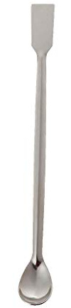 Cuillère en acier inoxydable à long manche - Excellente tige à mélanger - Cuillère ronde dorée et argentée pour travaux manuels à la maison