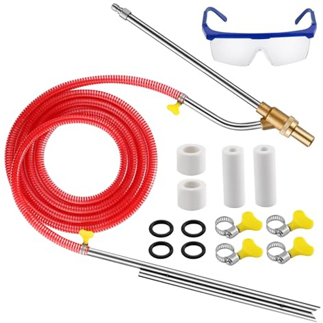 Kit pistola sabbiatrice, kit sabbiatura idropulitrice, pistola sabbiatrice a connessione rapida da 1/4 di pollice, set sabbiatura a umido con ugelli di ricambio e occhiali protettivi per la casa
