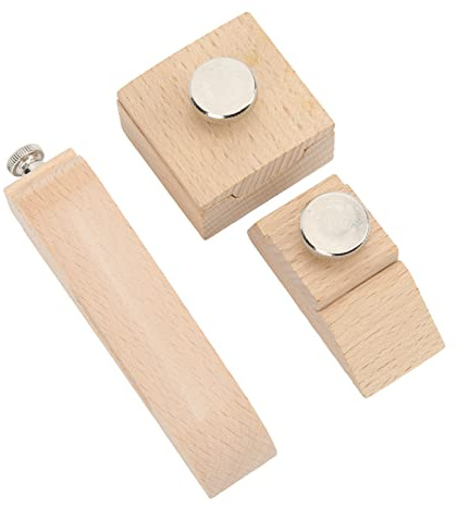 Alomejor Holz-Schleifklotz, Langlebiges, Ergonomisches Handwerkzeug Zum Kantenschleifen von Lederhandwerk, 3 Stück für Handwerker und Heimwerker