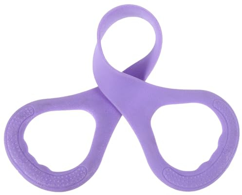 AMUSLESUR Banda Elástica de Resistencia para Hombros y Espalda, Forma Sola Palabra, 44x9 Cm, Color Morado, Banda de Fitness para Yoga y Ejercicios en Casa, 1 Pieza