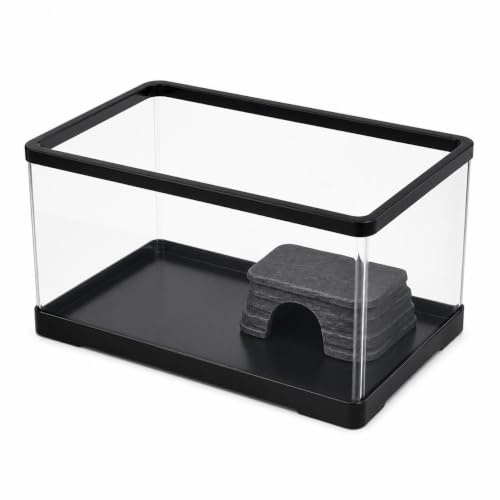 Amphibian Terrarium for Small Reptiles, Reptile Tank Enclosure Habitat, for Geckos, style to 4, 30.5 * 18.5 * 18.5cm