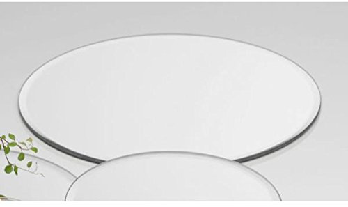 Sandra Rich 6er Set Spiegelplatten, Deko Tischspiegel D. 20cm rund Glas