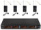 Power Dynamics PD504B UHF Set de Micrófonos inalámbricos. El Pack Incluye: un Receptor, 4 petacas emisoras, 4 bodypacks, 4 micrófonos de Diadema Color Beige y 4 micrófonos de Solapa