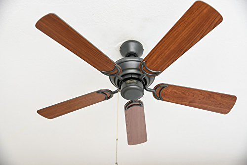 Westinghouse Nevada Ventilateur de plafond sans lumière 105 cm pour pièces jusqu'à 20 m² (fer brillant avec interrupteur mural)