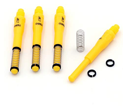 CUESOUL 4 Pezzi TERO AK7 Dart Shafts Built-in Telescopio a Molla per frecce a Punta in Acciaio e frecce a Punta Morbida (CS-AK7 + 4C35)