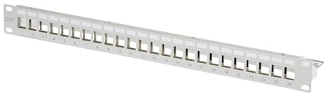 METZ CONNECT Keystone 19 Zoll Modulträger 1HE 24 Port grau leer