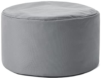 Lumaland Sitzsack Pouf (50 L) | Kompakter Sitzsack mit 3-in-1-Funktion: bequemer Hocker, praktisches Tischchen & stylischer Fußschemel für in- & Outdoor I Mit Flexibler EPS-Füllung | Ø 25 x 45 cm