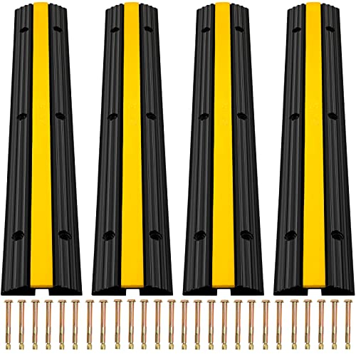 VEVOR Protector de Cables para Suelo 18,000lbs Pasacables Suelo 39.4x 5.9 x 1.18 Canaleta Cables Suelo El Reductor de Velocidad para Protección de Cables Eléctricos