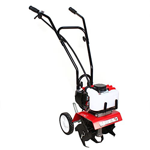 Futchoy Petrol Garden Tiller / 2-Stroke 52CC / 4 blades / 1.5-1.6kW / Working depth 8-10 cm，Garden Hoe, Floor Tiller, Cultivator Milling CDI Air Cooling