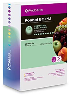 Fósbel 80 PM Fungicida Plantas - Fungicida sistémico con sistemia completa - Acción preventiva y curativa - Efectivo contra Phythophthora sp y Mildiu - Polvo Mojable (WP) - 500 g - Probelte