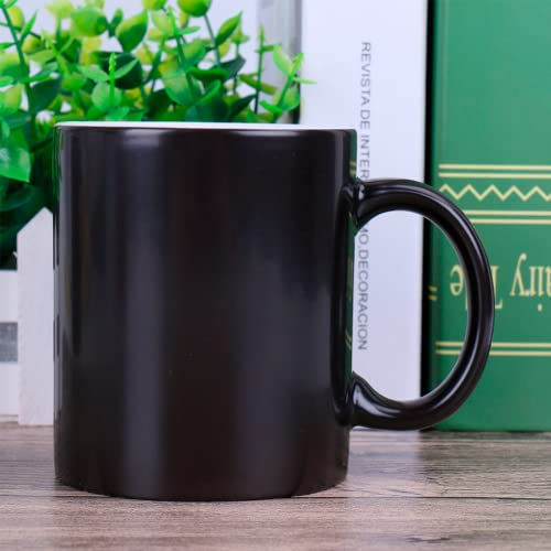 Taza Personalizada con Foto y Texto | Regalo Original | Tazas con FOTO | Taza mágica personalizada de color NEGRO