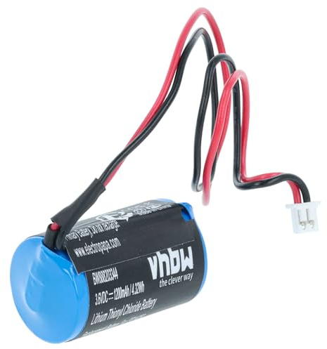 vhbw Batterie Ersatz für Testo 0515 0175 für Temperaturlogger (1200 mAh, 3,6 V, Li-SOCl2)