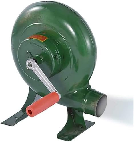 Tbkoly Tragbarer BBQ Handkurbel Ventilator Gebläsebalg, Schmiedegebläse Eisen Getriebe Popcorn Fan Manueller Ventilator, Kochen Manueller BBQ Luftgebläse, 80 W (Farbe: 80 W)