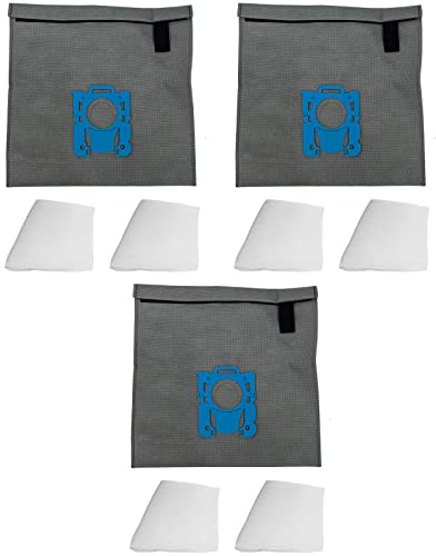3 wiederverwendbare Dauer-Textil-Staubsaugerbeutel kompatibel für Zanussi S-Bag, Standard Bag, ZAN 3600-3630 Serie