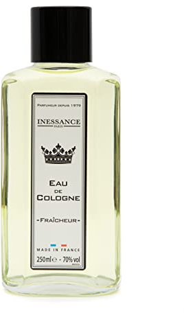 Inessance Paris - Eau de Cologne Naturelle pour Femmes et Hommes Fraîcheur Inessance Paris - Fragrance Sobre et Facile à Porter - Fabriqué en France - 250ml