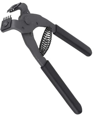 Leather Hole Punch Tool 4mm 4-Teeth Diamond Chisel Carbon Steel Leather Punch with Comfort Grip Handle for Belts Watch Bands Bags Leathercraft DIY