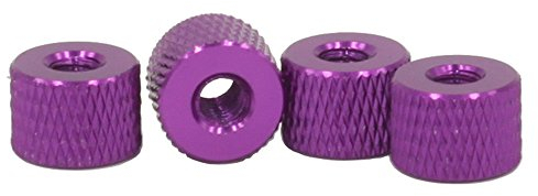 M3 Rändelmuttern Knopf Rändelmuttern Aluminium Mehrfarben 8 Stück (Lila)