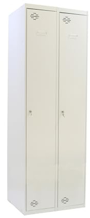 Simon Rack Taquillas Vestuario Metálica, 1800x600x500 mm, 1 Puerta, 2 Módulos, Incluye Llave, Gris - Simonlocker