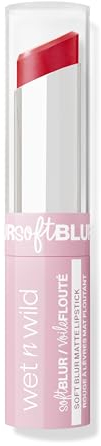 Wet n Wild Cloud Pout Soft Blur Matte Lipstick, Rossetto Opaco con Formula che non Asciuga e di Lunga Durata, Leggero e Idratante, Little Red Rosette