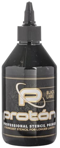 Black Label - Proton Professional Stencil Primer - 250 ml / 8,5 Oz. Fissatore estremo di stencil tatuaggio. Stencil Tattoo